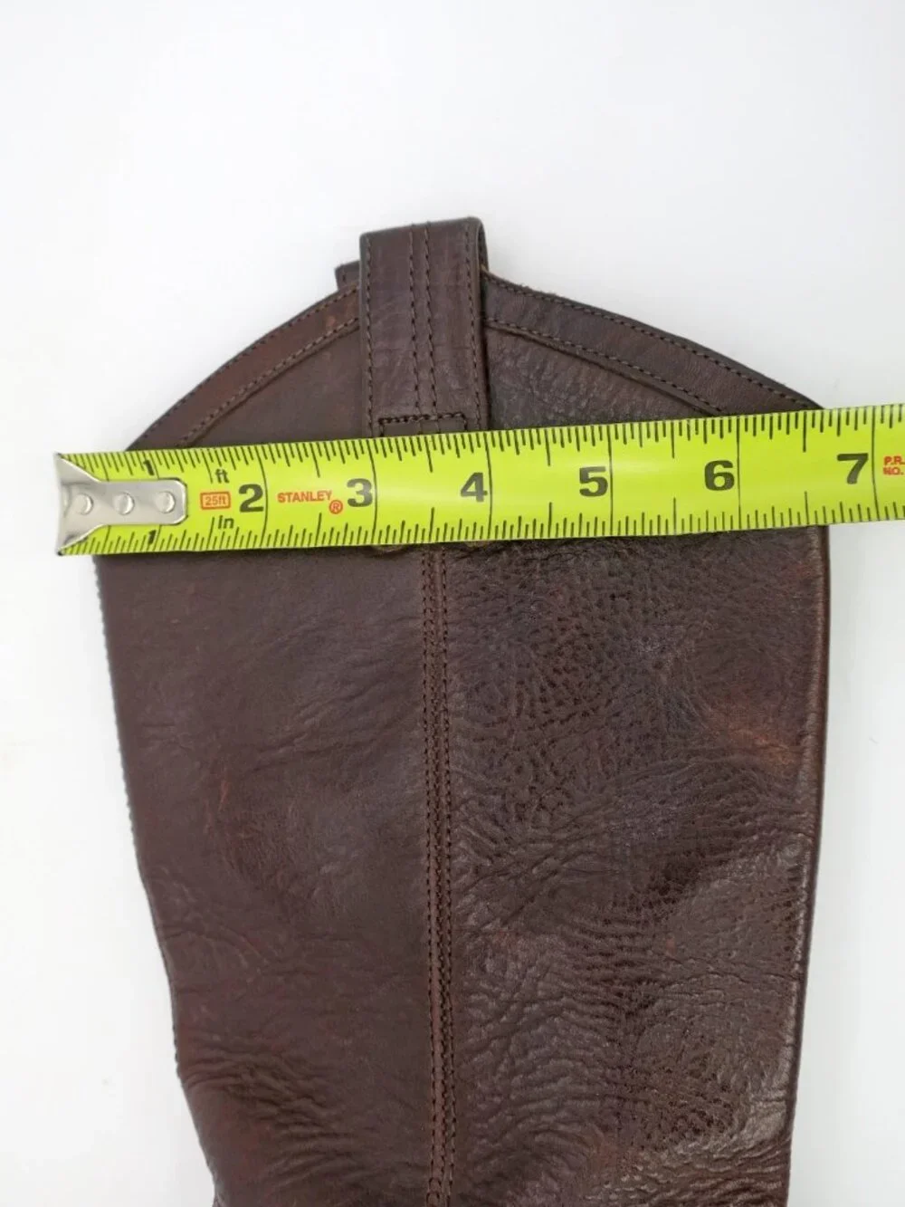 Frye Brown Leather Mid-Calf Heeled Boots - Picture 6 of 12